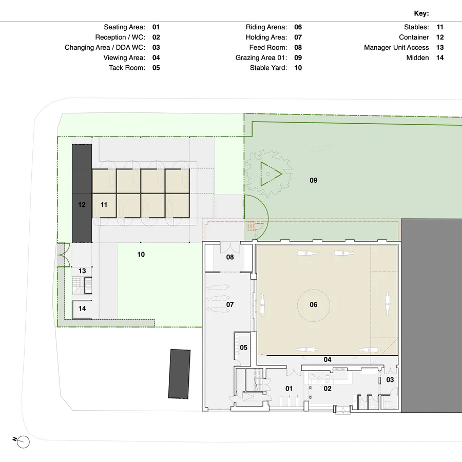 Architectural site plan of Park Palace