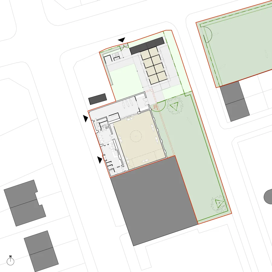 Architectural site plan of Park Palace