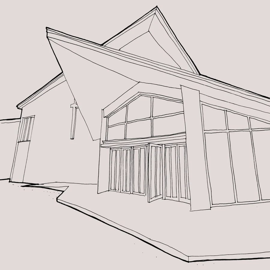 Sketch of a church site